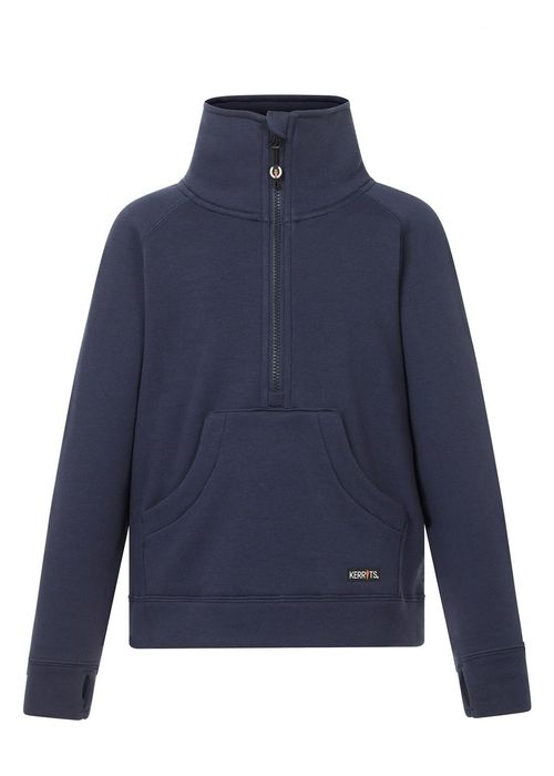 Kerrits Kids' Etched Equine Half Zip Sweatshirt - Galaxy Blue