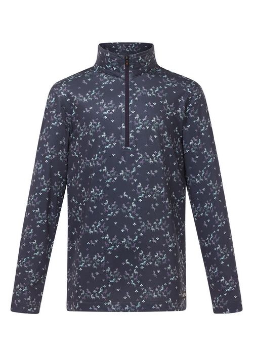 Kerrits Kids' In The Zone Coolcore Long Sleeve Shirt - Plumnoir Happy Herds