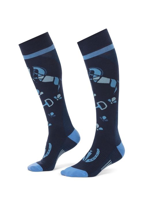 Kerrits Women's Happy Horse Wool Knee-Hi Socks - Galaxy Blue