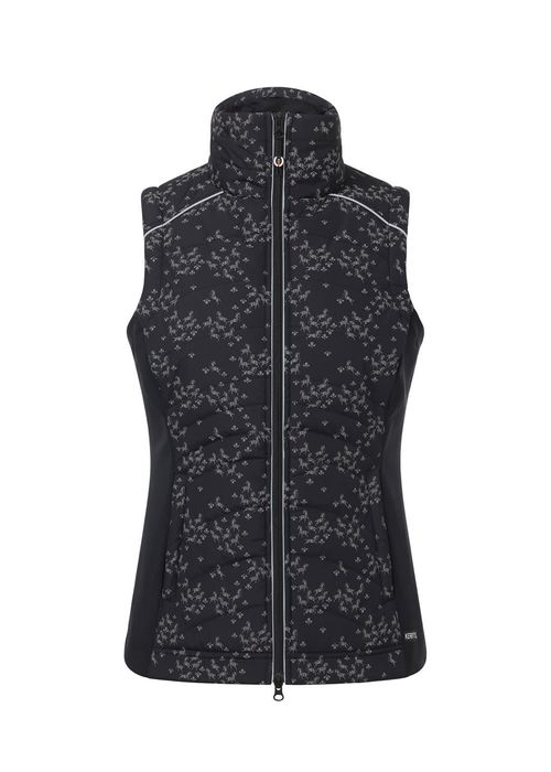 Kerrits Women's Horse Reflection Quilted Vest - Black Happy Herds