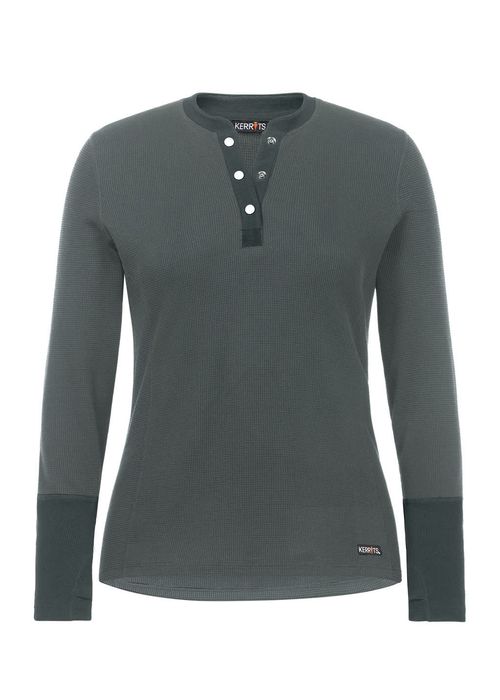 Kerrits Women's Hot To Trot Thermal Henley - Sagestone