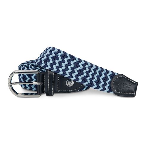 Ovation Women's Braided Stretch Belt - Navy Royal Island Blue