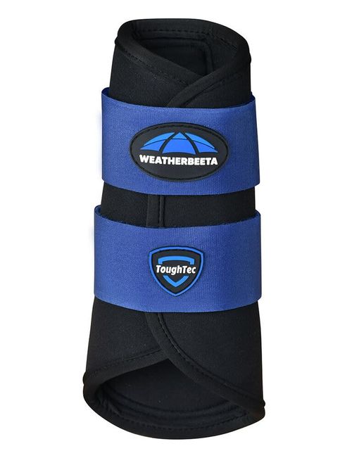 Weatherbeeta Tough-Tec Prime Brushing Boots - Black/Cobalt