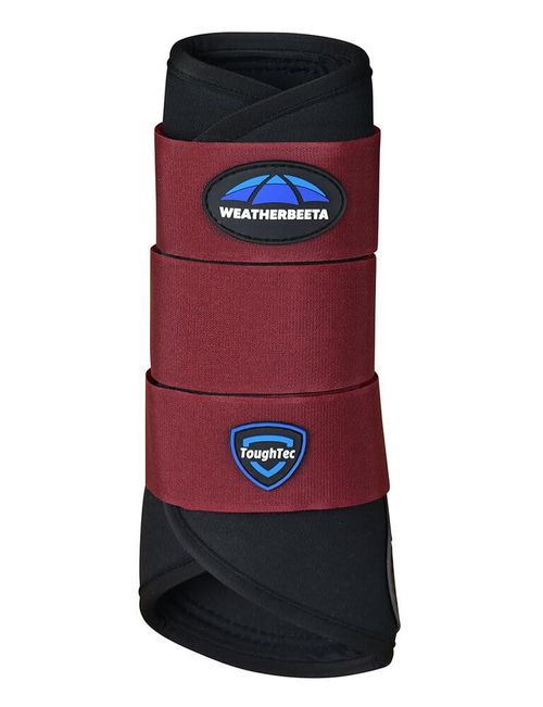 Weatherbeeta Tough-Tec Prime Brushing Boots - Black/Burgundy