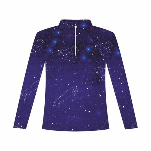 Dapplebay Kids' 1/4 Zip Long Sleeve Shirt - Navy Constellation
