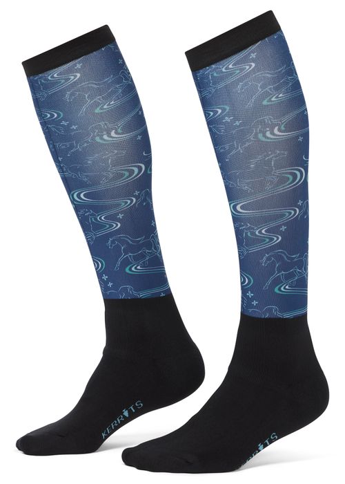 Kerrits Kids' Dual Zone Boot Socks - Lapis Ride The Wind