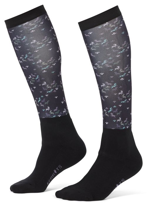 Kerrits Kids' Dual Zone Boot Socks - Plumnoir Happy Herds