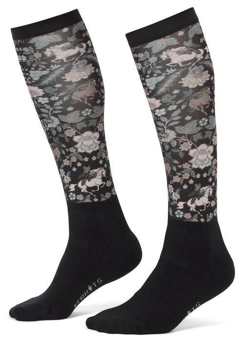 Kerrits Women's Dual Zone Boot Socks - Black Fairy Tails