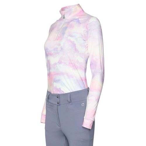 Dapplebay Women's 1/4 Zip Long Sleeve Shirt - Lavender Haze