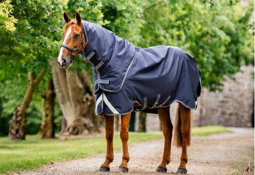 Rambo Duo Ripstop Plus Turnout Bundle - Navy/Thunderstorm Grey/Silver