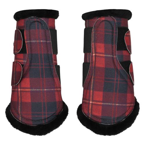Dapplebay Brush Boots - Red Holiday Plaid