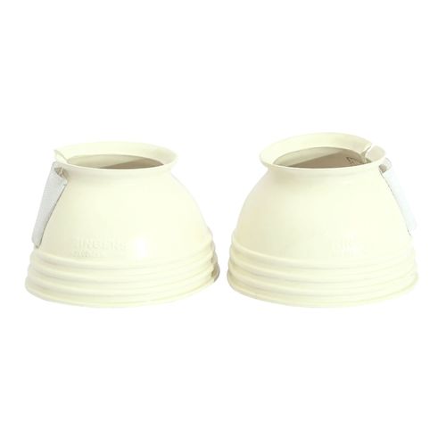 TuffRider Single Part Ribbed Bell Boots w/ Hook and Loop Tape - White