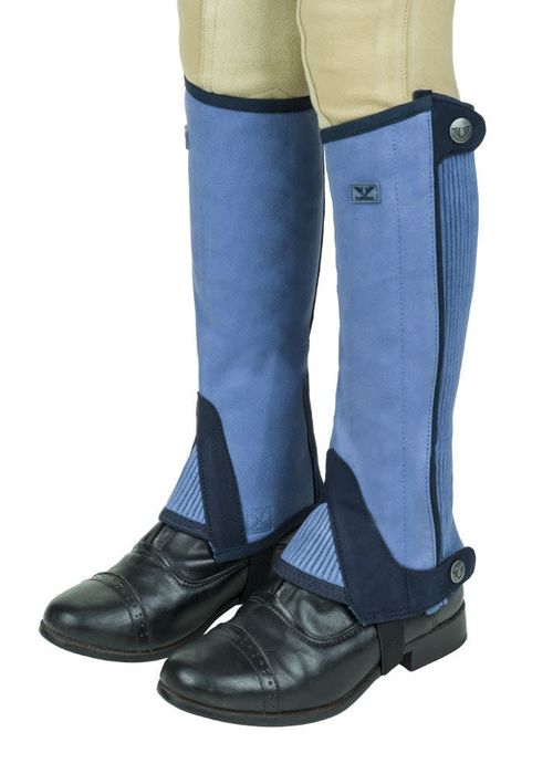 TuffRider Kids' Keeneland Synthetic Half Chaps - Lt Blue/Navy