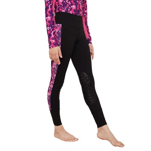 TuffRider Kids' Camo Print Tights - Purple