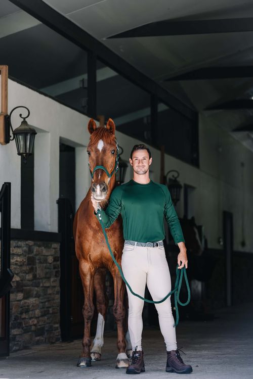 Ovation Men's  Long Sleeve Crew Sun Shirt - Hunter