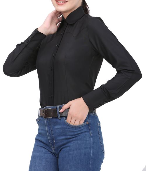 TuffRider Women's Abilene Western Shirt - Black