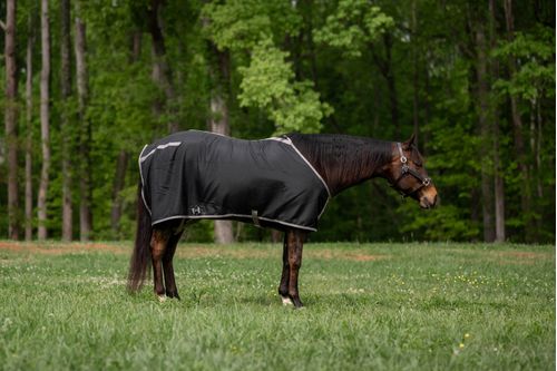 TuffRider Shelter Closed Front Stable Sheet - Black/Grey