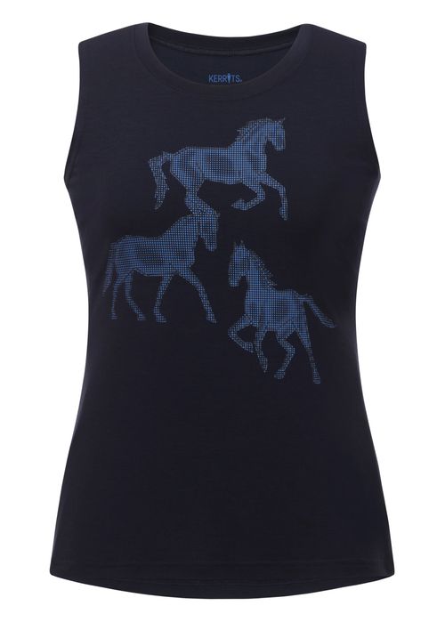 OPENBOX: Kerrits Women's Trinity Horse Tank - Medium - Galaxy Blue
