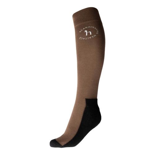 Horze Women's Nixie Bamboo Winter Riding Socks - Coffee Quartz