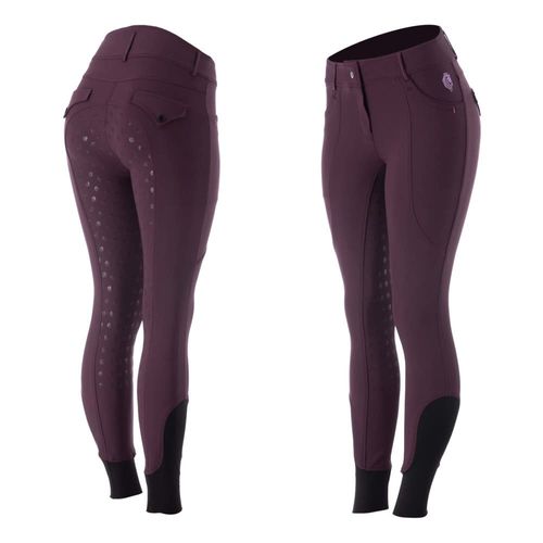 Equinavia Women's Annika Womens Silicone Full Seat Breeches - Plum Wine