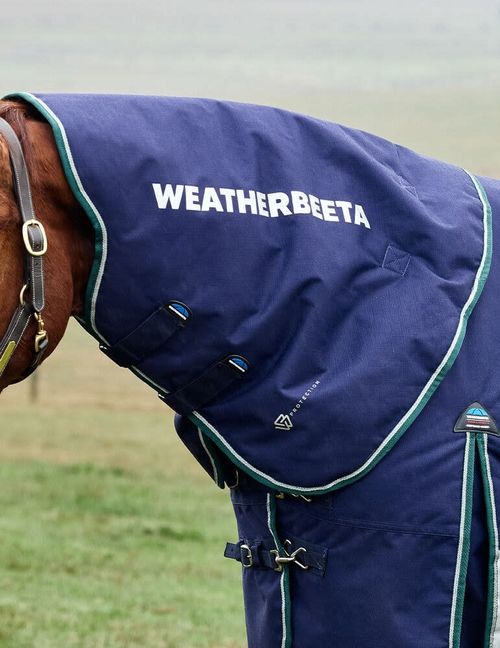 Weatherbeeta Comfitec Plus Dynamic Turnout Neck Cover 220g - Navy/Forest Green