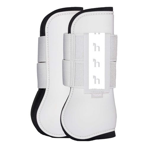 Horze Hi Viz Tendon Open Front Boots - Reflective Print
