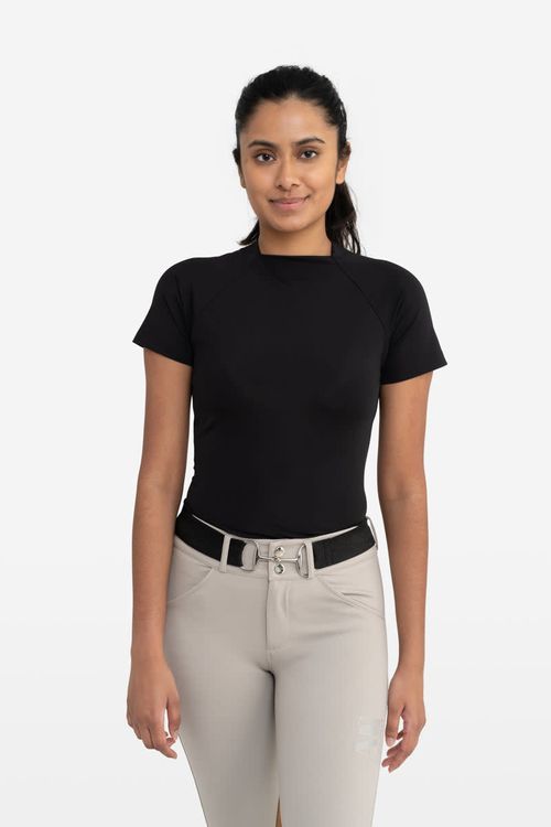 Hassinger Women's Manhattan Short Sleeve Top - Black