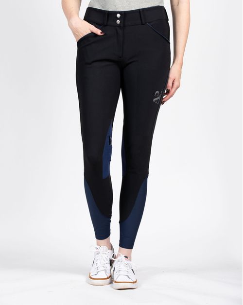 Hassinger Women's Night Moves Front Zip Breeches - Black