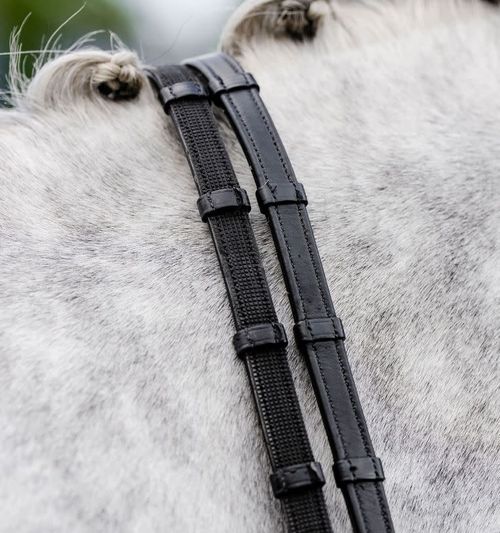 Horseware Jumper Reins w/Stoppers - Black