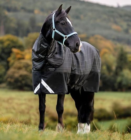 Amigo 1200D FieldSafe Reflectech Plus Turnout 50g - Black/Reflective/Black
