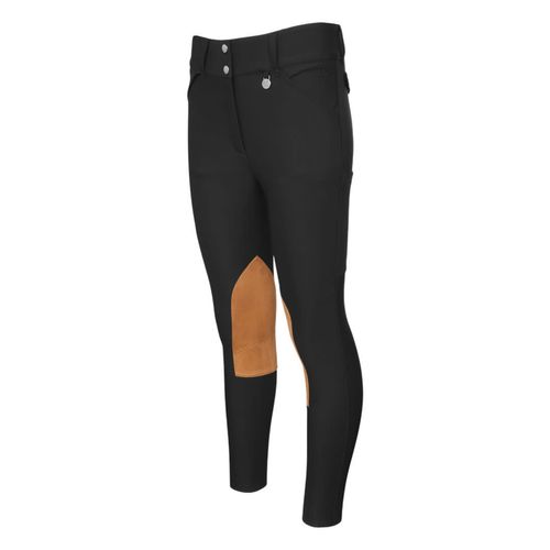 Dapplebay Women's Sport Knee Patch Breeches - Black