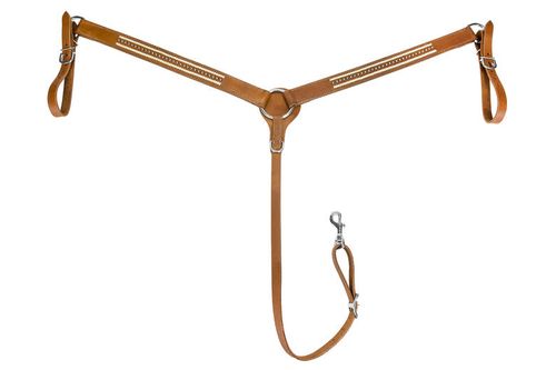 TuffRider Western Straight Breast Collar - Natural Brown