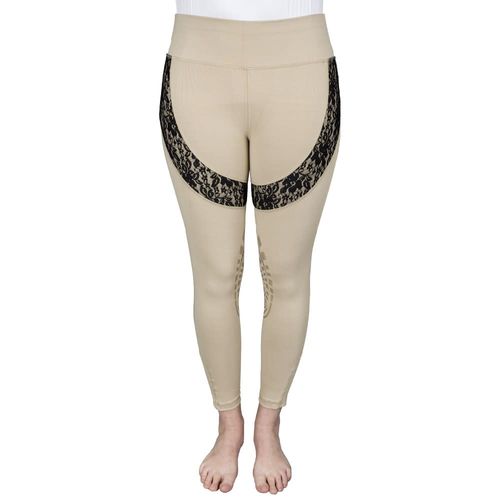 Equine Couture Women's Spicy Girl Chili Tights - Safari/Black