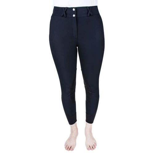 Equine Couture Women's Charlotte Suede Knee Patch Breech - Black