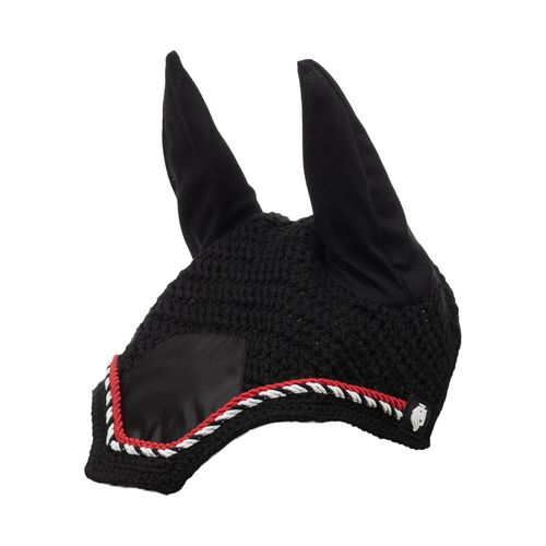 Equinavia Copenhagen Ear Net - Black/Equestrian Red