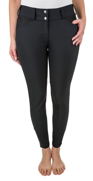 OVERSTOCK: Equine Couture Women's Coolmax Champion Knee Patch Breeches - 30 Regular - Black