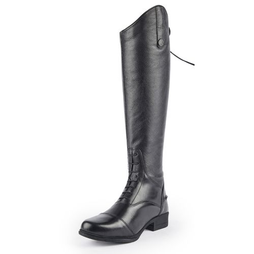 READY TO SHIP: Shires Moretta Women's Gianna Leather Field Boots - 5 Tall Slim - Black