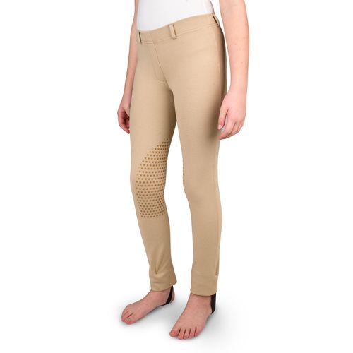 OPENBOX: Equistar Kids' Pull On Knee Patch Jods - 16 - Show Tan