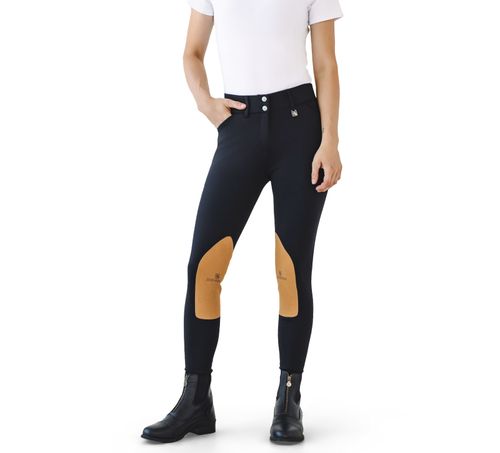 OPENBOX: Romfh Women's Willow Knee Patch Euroseat Breeches - 30 Regular - Black