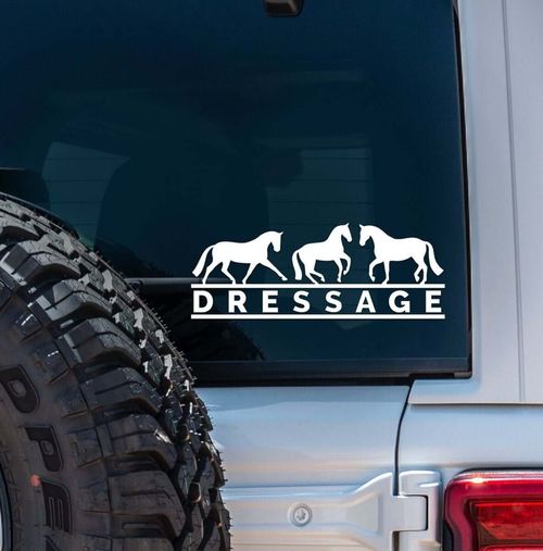 Dapplebay Vinyl Decal - White Dressage