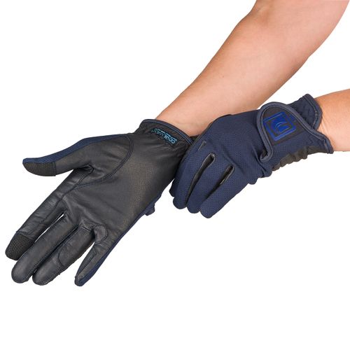 OPENBOX: Romfh Leather Mesh Riding Glove - 8 - Navy