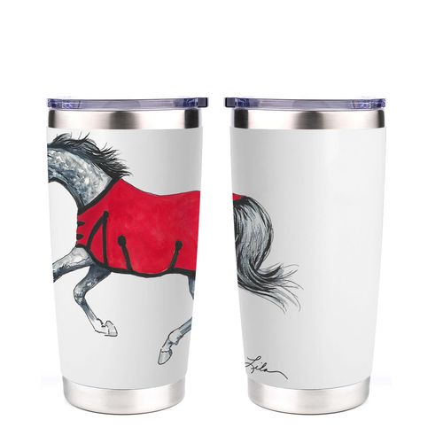 AWST Lila 20 oz Stainless Steel Tumbler - Grey Horse