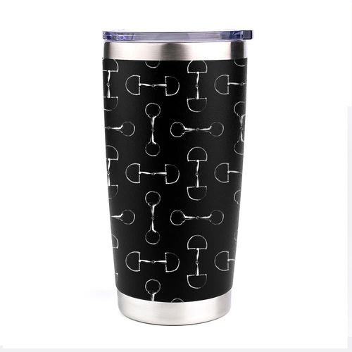 AWST Lila 20 oz Stainless Steel Tumbler - Black Snaffle Bit