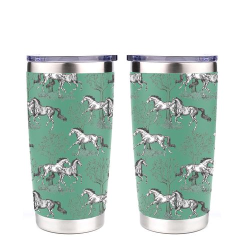 AWST Lila 20 oz Stainless Steel Tumbler - Green Toile
