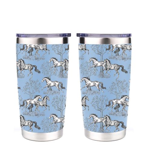 AWST Lila 20 oz Stainless Steel Tumbler - Blue Toile