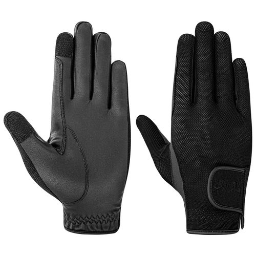 Equine Couture Aerocool Pull-On Gloves - Black
