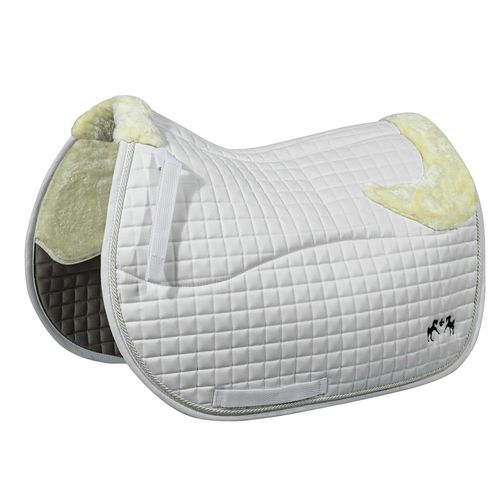 Equine Couture Regal Saddle Pad w/Fleece & CoolMax - White
