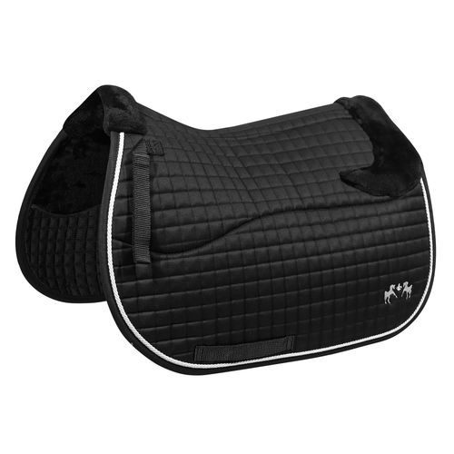 Equine Couture Regal Saddle Pad w/Fleece & CoolMax - Black
