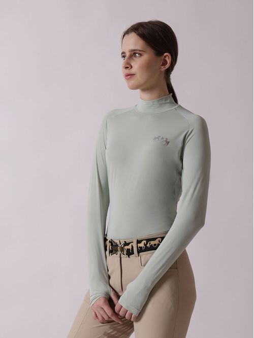 Equine Couture Women's Surfside Icefil Sunshirt UPF 50 - Aqua Grey