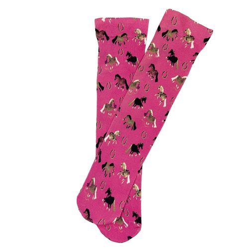 AWST Kids' Lila Horse Socks - Pink Puff Ponies